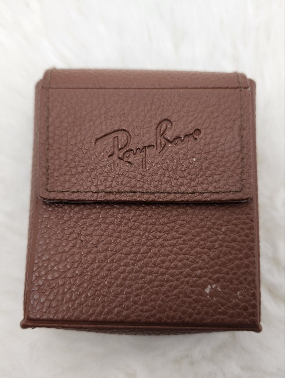 Vintage Ray Ban Brown Magnetic Snap Box For Folding Glasses